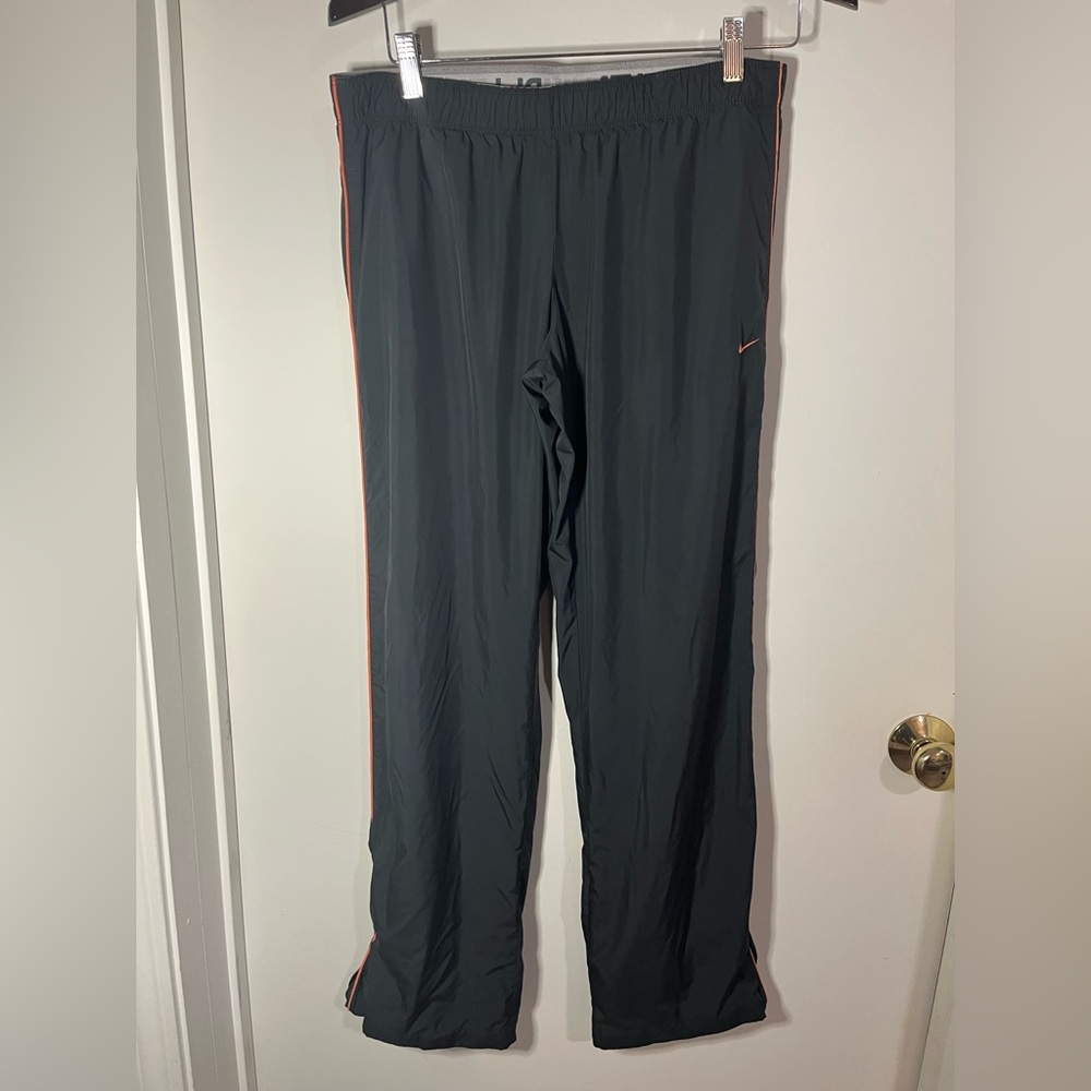 NIKE "Athletic Dept"  jogging wind pants Medium VINTAGE Gray & Orange